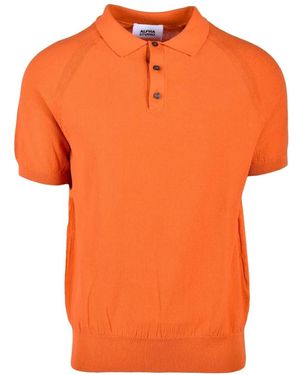 Alpha Studio Polo in cotone maglia - Arancione