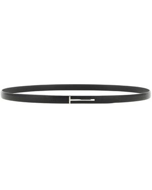 Tom Ford Suppler Glattleder Slim T Gürtel - Schwarz