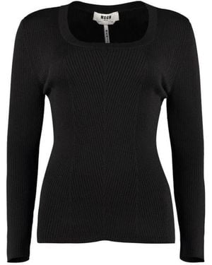 MSGM Round-Neck Knitwear - Negro