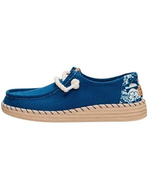 HEYDUDE Schoenen ,Blauw ,Katoen Wendy Espadrille Hibiscus