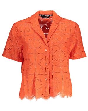 Desigual Overhemden ,Oranje ,Katoen Arancione Poliammide Shirt