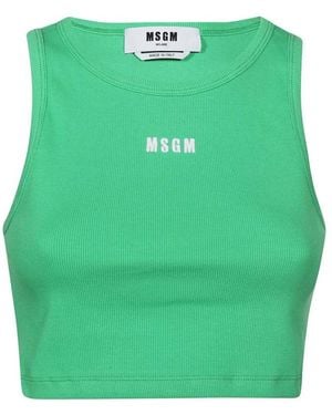 MSGM Sleeveless Tops - Green