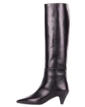 Anna F. Cowboy & Biker Boots - Black