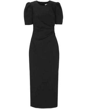 Carolina Herrera Kleedjes ,Zwart ,Polyester Jurk Met Pofmouwen