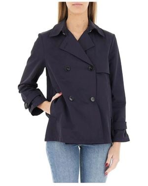 Marella Double-Breasted Coats - Blu