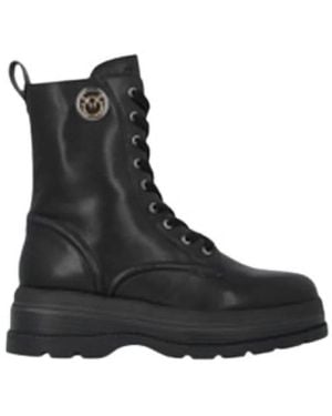 Pinko Lace-Up Boots - Noir
