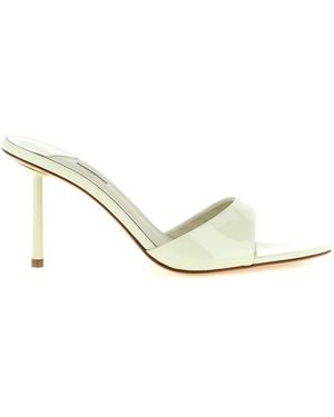 Le Silla Heeled Mules - Blanc