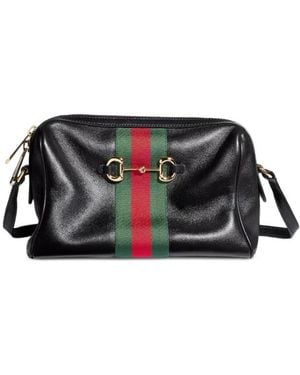 Gucci Kleine Horsebit Web Kameratasche - Schwarz