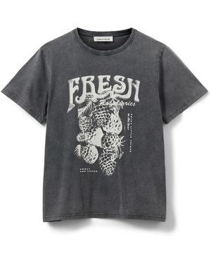 Sofie Schnoor Schwarz Stone Washed T-Shirt - Grau