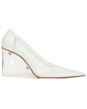 Sportmax Schoenen ,Wit ,Witte Pump Met Plexiglas Hak