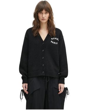 KENZO Verdy Market Bestickte Strickjacke - Schwarz
