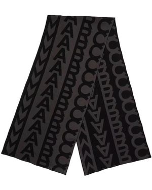 Marc Jacobs La bufanda de gris negro de punto monograma