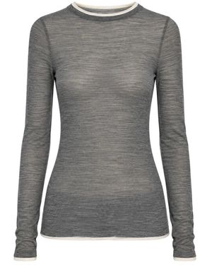 Semicouture Round-Neck Knitwear - Gris
