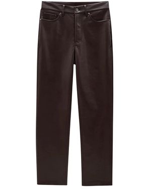 Anine Bing Straight Trousers - Brown