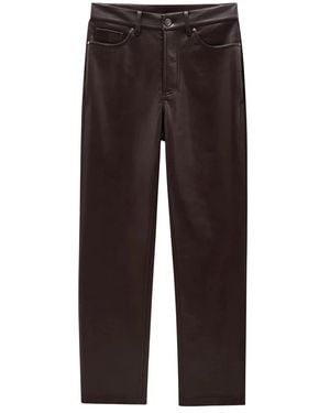 Anine Bing Straight Trousers - Brown