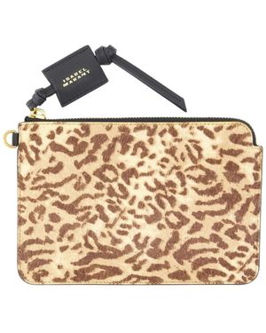 Isabel Marant Oskan Slg Pony Zip Pouch - Mettallic