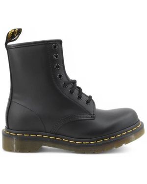 Dr. Martens Schoenen ,Zwart ,Leer 1460 Smooth Veterlaars