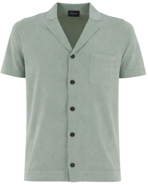 Drumohr Short Sleeve Shirts - Green