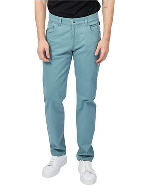 Bugatti Grüne Hose Mit Knopf Und Reißverschluss - Blau