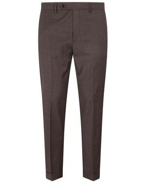 BERWICK  1707 Flache Bauch Retro Wollhose - Grau