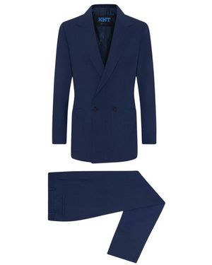 Kiton Moderner Wollanzug Mit Urbaner Ästhetik - Blau