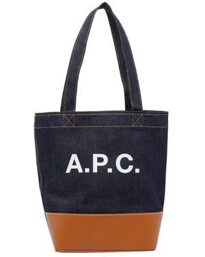 A.P.C. Tote Bags - Blauw