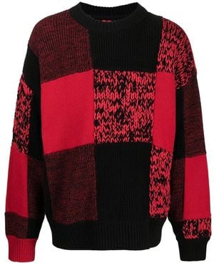Sacai Round-Neck Knitwear - Rouge