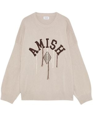 AMISH Round-Neck Knitwear - Natural
