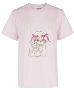 Ganni T-Shirts - Pink