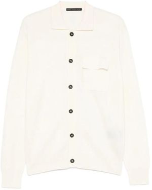 Low Brand Merino Woll Cardigan - Weiß