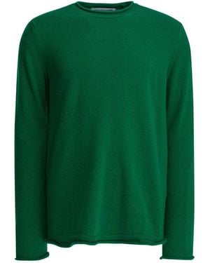 Comme des Garçons Rippstrick-Pullover Mit Rundhalsausschnitt - Grün