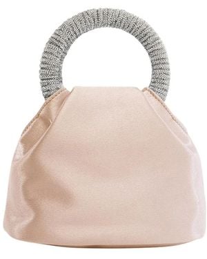 TWENTYFOUR Satin Tasche Mit Strass - Pink