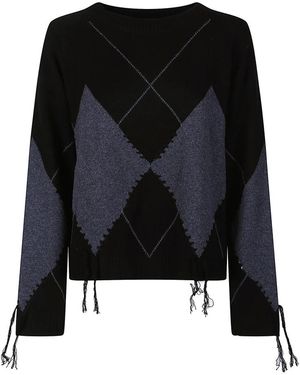 Pinko Round-Neck Knitwear - Negro