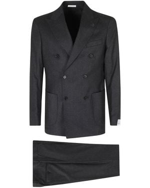 BRERAS Milano Brescia Double-Breasted Suit - Zwart