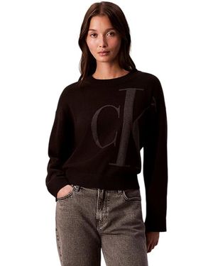 Calvin Klein Round-Neck Knitwear - Noir