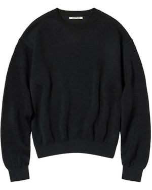AURALEE Gemütliche Strickpullover - Schwarz