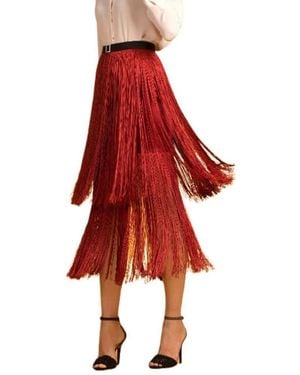 Moskada Midi Skirts - Rosso