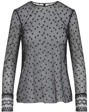 Alberta Ferretti Overhemden ,Zwart ,Blouses - Grijs