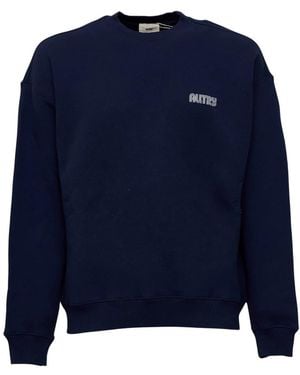Autry Hoodies & Sweatvesten ,Blauw ,Brushed Sweatshirt