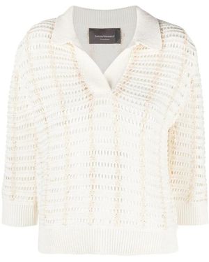 Lorena Antoniazzi V-Neck Knitwear - White