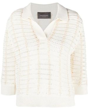 Lorena Antoniazzi V-Neck Knitwear - White