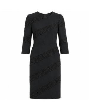 Dolce & Gabbana Langärmeliges Spitzen-Maxikleid - Schwarz