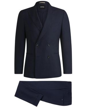 HUGO Double Breasted Suits - Blue
