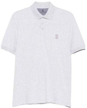 Brunello Cucinelli Piqué Poloshirt - Wit