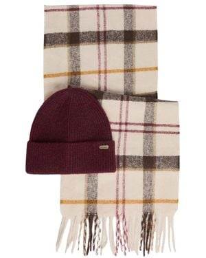 Barbour Olivia Muts & Sjaal Cadeauset - Naturel