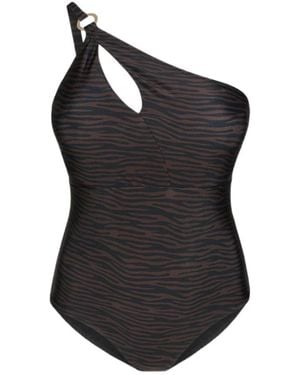 FIORELLA RUBINO One-Shoulder Badpak Met Cut-Out - Zwart
