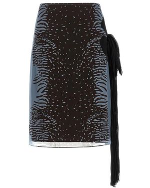 Ferragamo Rokken ,Veelkleurig ,Midi Rok - Zwart