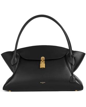 Balmain Classic Handle Bag M - Zwart
