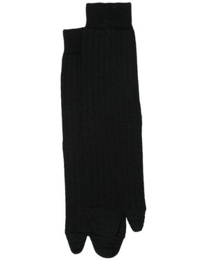 Maison Margiela Schwarze Bootleg Socken