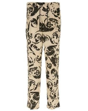 Dries Van Noten Straight Trousers - Metallic